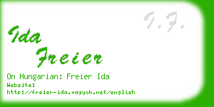 ida freier business card